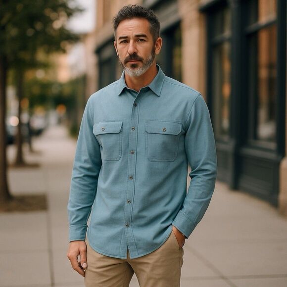 RIDGECUT ™ Toughwear‎  Seersucker Men’s Size XLT Long Sleeve Vented Shirt - Picture 1 of 11